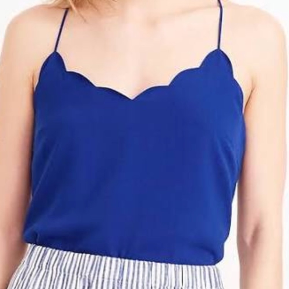 J crew scalloped top
